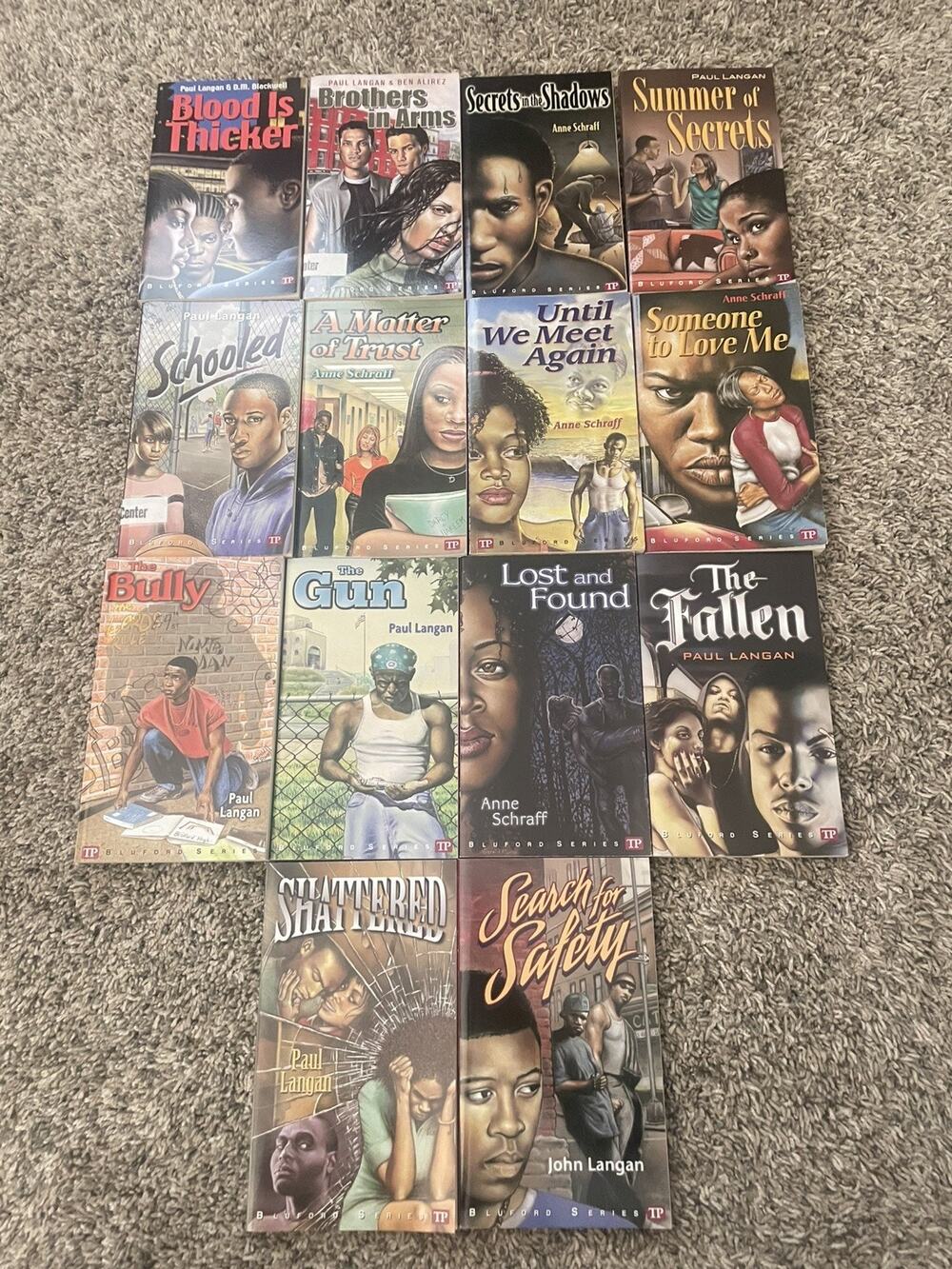 Bluford Series Paperback Book Lot 14 Books Anne Schraff & Paul Langan Ex-Lib